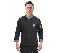 Nanxson Giacca Cuoco Uomo Manica Lunga Giacca Cucina Manica Corte Giacca da Cuoco Ristorante Divisa da Cuoco CFM0089