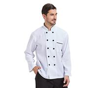 Nanxson Giacca da Cuoco Manica Corta da Uomo in Cotone Traspirante da Cucina Uniforme da Lavoro CFM0001