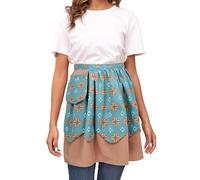 Nanxson grembiule da cameriera per donna, grembiule stampato con una tasca, grembiule vintage floreale per cucina, caffetteria, cottura, giardinaggio