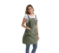 Nanxson Grembiule da Cucina per Donna e Uomo, Modello Schiena a H con 3 Tasche, Impermeabile per Giardinaggio e Cucina