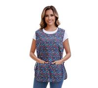 Nanxson Grembiule da Cucina Stampato in Cotone per Donna, con Tasche per le Facende Domestiche, Giardinaggio e Pittura