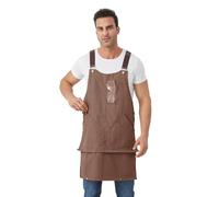 Nanxson Grembiule da Uomo per la Lavorazione del Legno con Tracolla Regolabile, Grembiule in Tela per Falegnami, Saldatori e Fabbri