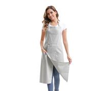 Nanxson Grembiule in Cotone per Ceramica, con Spacco per le Gambe | Grembiule da Artista con 3 Tasche, Grembiule da Uomo e Donna per Fioristi, Ceramica e Lavori Manuali