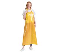 Nanxson Grembiule unisex TPU inodore ecologico Spalla collo regolabile impermeabile Grembiule da lavoro leggero CF3148 (giallo, Taglia unica)