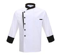 Nanxson Unisex Giacca da cuoco da uomo in cotone traspirante da cucina uniforme da lavoro Ristorante Divise da Cuoco CFM0016