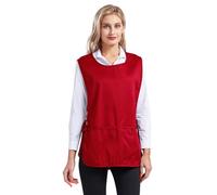 Nanxson Universal Unisex Grembiule da Lavoro con 2 tasche profonde anteriori CF3137 (rosso-1, Taglia unica)