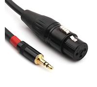 NANYI 3.5mm (1/8 di pollice) TRS Stereo Maschio a XLR Femmina Cavo di interconnessione audio microfono, adatto per iPod, telefono cellulare, altoparlanti attivi, palco, DJ, console, 0,5 M (1,6FT)
