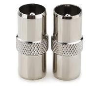 Nanyi, adattatore coassiale per antenna TV da maschio a maschio, adattatore coassiale per antenna coassiale RF nichelatura, 2 pezzi