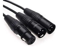 Nanyi, Cavo audio splitter per microfono da XLR maschio a 2 XLR femmina a 3 pin, con rame senza ossigeno, 3 metri