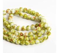 NANZU 10mm 160/320 pz Insalata alla Griglia Fiori Perline di Ceramica Vintage Rotondo Perline di Porcellana per Gioielli Fatti A Mano Che Fanno I Braccialetti Collana Artigianale