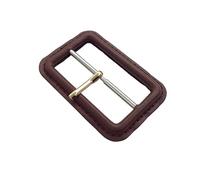 NANZU Fibbia in Vera Pelle Nero/Marrone 25-60mm Fibbia per cintura Copertura in Pelle di Ricambio Pelle per Artigianato Fibbia Scorrevole Triglide