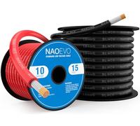 NAOEVO Filo marino calibro 10, 10 AWG, in rame stagnato PVC, grado marino IP68, impermeabile e resistente alla corrosione, per barche, camper, automobili, motori solari e traina (4,6 m nero + 4,6 m