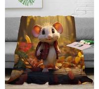 NAOFEKUID Animale Carino Plaid Topolino 3D Stampato Coperta Microfibra Decorazione Casa Plaid Topo Adulti 70×80(180x200cm)