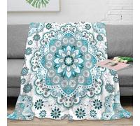 NAOFEKUID Boho Coperta Mandala Stampa 3D Microfibra Decorazione Casa Mandala Plaid Per Divano Letto Tutte Le Età 40x50(100x130cm)