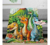 NAOFEKUID Coperta con Dinosauri 3D Stampata in Microfibra Arredo Casa Plaid Dinosauro per Adulti Giovani Divano Letto 50x60(127x152cm)