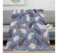 NAOFEKUID Coperta con Topo Carino Stampata 3D in Microfibra Plaid per Casa Divano Camera da Letto Morbida 120x150cm 60x80(150x200cm)