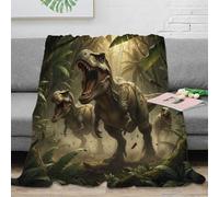 NAOFEKUID Coperta Dinosaur Jurassic 3D Stampata Microfibra Arredo Casa Coperta Plaid Jurassic per Adulti Giovani Divano Letto 80×90(200x230cm)