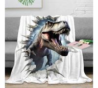 NAOFEKUID Coperta Dinosauro 3D Stampata Microfibra Decorazione Casa Jurassic Dinosaur Throw Blanket Letto Divano 60x80(150x200cm)