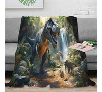 NAOFEKUID Coperta Dinosauro Giurassico 3D Stampata Microfibra Decorazione Casa Jurassic Dinosaur Throw Blanket per Adulti Divano Camera 80×90(200x230cm)