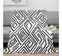 NAOFEKUID Coperta Labirinto Geometrico 3D Stampata Microfibra Decorazione Casa Maze Plaid Letto Divano Adulti Giovani 50x60(127x152cm)