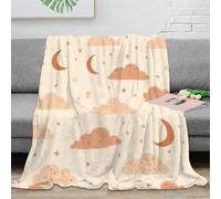 NAOFEKUID Coperta Luna Nuvola Stampa 3D Microfibra Decorazione Casa Plaid Sofà Camera da Letto Morbida per Adulti Tutte le Stagioni 60x80(150x200cm)