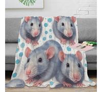 NAOFEKUID Coperta Stampa 3D Topo Carino in Microfibra Decorazione Casa Plaid Topo per Divano Letto Morbida Calda 80×90(200x230cm)