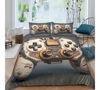 NAOFEKUID Copripiumino 3D Stampato Controller Gaming Microfibra Arredo Camera Set Biancheria Gamer Morbido Traspirante per Adulti Ragazzi Double（200x200cm）