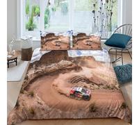 NAOFEKUID Copripiumino Auto Fuoristrada 3D Stampato Microfibra Decorazione Camera da Letto Set Biancheria da Letto Percorso Gara Morbido Traspirante Double（200x200cm）