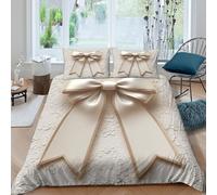 NAOFEKUID Elegante Fiocco Regalo Copripiumino 3D Stampato Microfibra Decorazione Camera da Letto Set Biancheria da Letto Stile Pacco Morbido Traspirante Single（140x200cm）