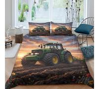 NAOFEKUID Paesaggio Agrario 3D Stampato Copripiumino Microfibra Decorazione Camera Set Biancheria da Letto Country Adulto Giovani Morbido Traspirante Double（200x200cm）