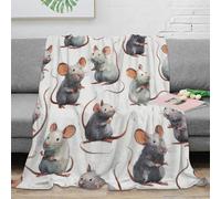 NAOFEKUID Stile Cartone 3D Stampata Microfibra Coperta Topo Decorazione Divano Plaid Stampa Morbida Letto Soggiorno 40x50(100x130cm)