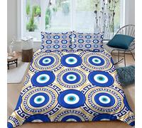 NAOFEKUID Stile Greco 3D Stampato Copripiumino Microfibra Decorazione Camera Set Biancheria da Letto Motivo Protettivo Quattro Stagioni Single（135x200cm）