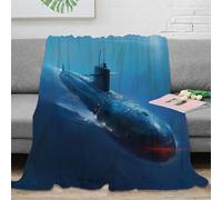 NAOFEKUID Stile Marittimo Coperta Subacquea 3D Stampata Microfibra Decorazione Casa Plaid Sottomarino per Divano Camera Adulti Giovani 80×90(200x230cm)