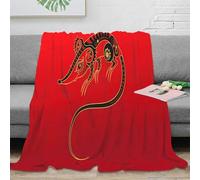 NAOFEKUID Stile orientale moderno 3D Printing motivo topo Blanket microfibra arredamento casa ratto Throw Blanket adulti divano letto 80×90(200x230cm)