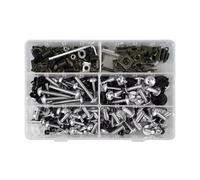Naojino Dadi e bulloni Compatibile con Suzuki per Hayabusa 1999-2020 per GSXS1000F 2016-2020 per GSXR1000R 2017-2021 253pcs per M5 M6 Moto Dado Completo Bulloni Kit(Silver)
