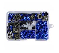 Naojino Dadi e bulloni per CR80 CR85 CR125 CR250 CR450 CR480 CR500 155PCS Moto Rondelle Dadi Viti Assortimento Moto Elementi di Fissaggio Bulloni Dado Clip Kit(Blue)