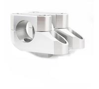 Naojino Handlebar Riser Compatibile con Fantic per Caballero 125 500 2018-2024 Manubrio del Motociclo Riser Morsetto Posteriore per Spostare Adattatore di Montaggio(Silver)