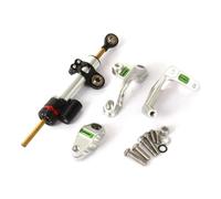 Naojino Sterzo Stabilizzatore Moto Compatibile con ZX6R 2024 Ammortizzatore Sterzo Motocicletta Kit di Montaggio Ammortizzatore Stabilizzatore Inverso Supporto Riparazione Parti Universali(Silver)