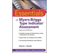 Naomi L. Quenk Essentials of Myers-Briggs Type Indicator Assessment (Tascabile)