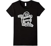 Nap all Day Sleep all Night Party Never I'm A Sloth Men's T-Shirt Unisex Black Tee L