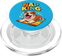 Nap King Bulldog divertente che dorme pigro cane bullo PopSockets PopGrip per MagSafe