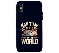 Nap Time - End World Skeleton Sleep Meme Humor Dark Humor Sleeping Custodia per iPhone X/XS
