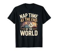 Nap Time - End World Skeleton Sleep Meme Humor Dark Humor Sleeping Maglietta