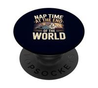 Nap Time - End World Skeleton Sleep Meme Humor Dark Humor Sleeping PopSockets PopGrip Adesivo