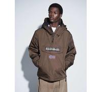 Napapijri anorak con logo box marrone XS