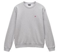 Napapijri - Balis - Felpa grigia in pile con logo piccolo-Grigio XL