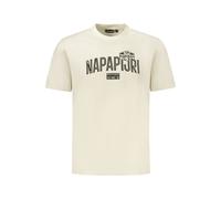 Napapijri Beige Cotton Men T-Shirt - XL