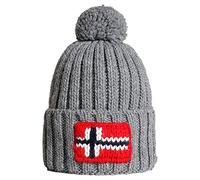 Napapijri - Semiury - Berretto grigio con pompon e logo One Size