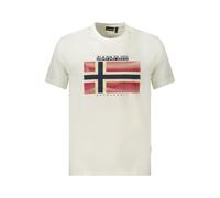 Napapijri Bianco Organic Cotton Men T-Shirt - S
