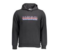 Napapijri Black Cotton Men Hoodie - XXL